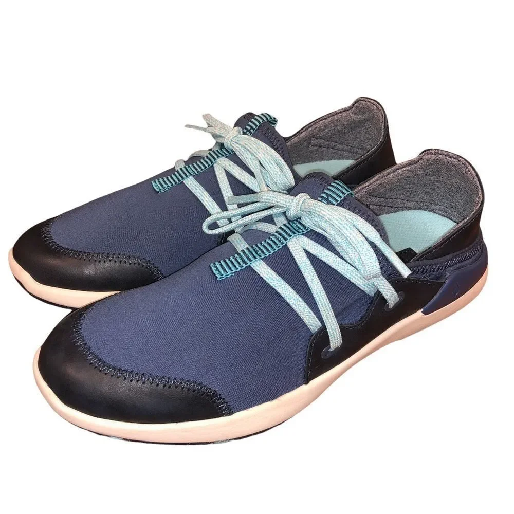 OluKai Blue and Black Athletic Shoes